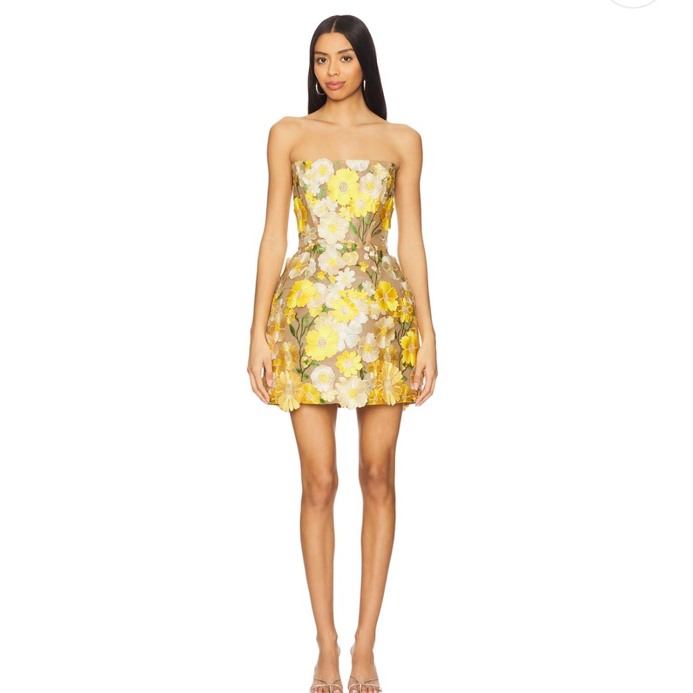 Bronx and Banco Jasmine Maraya Mini Dress in Yellow